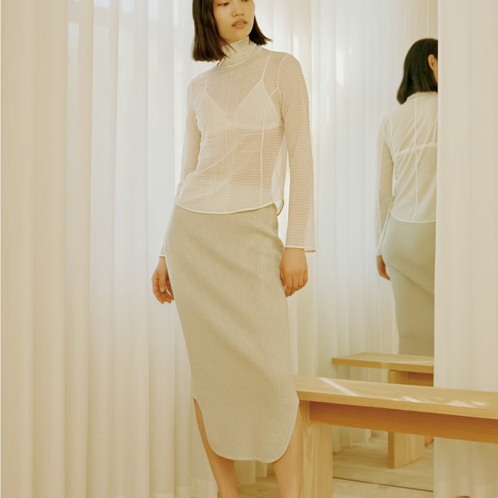 Mame Kurogouchi lace top cream